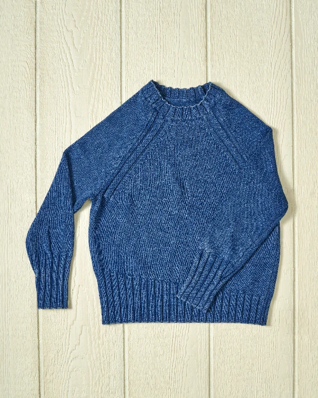 Shop Sale Items Women's Deep Sea Quaker Crewneck Sweater in Indigo