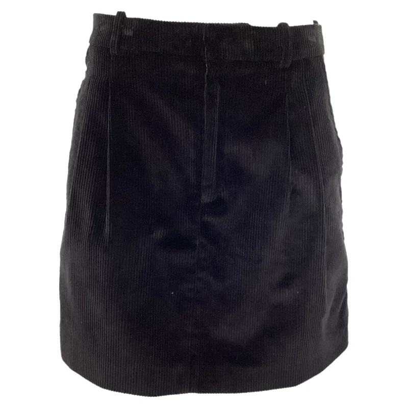 Gorgeous Glamour Collection Marni Mini A-Line Skirt in Black Corduroy