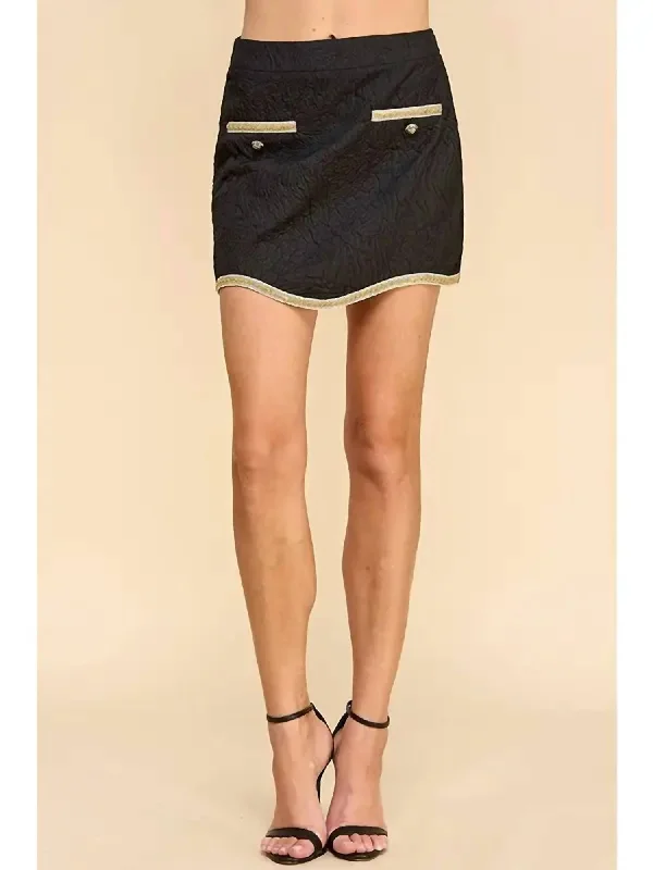 Special Offers, Don't Miss Trim High Waisted Skirt In Black