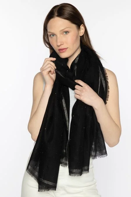 Casual Chic Kinross Cashmere Sequin Shawl