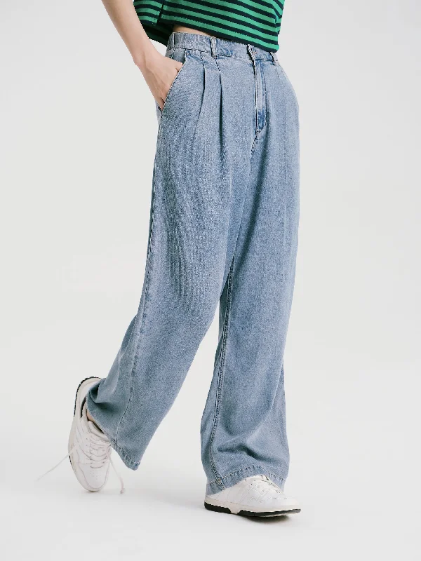 Crazy Price Slashing Lightweight Wide Leg Jeans