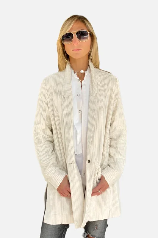 Graceful Fashion Mid Length Jacket - Ivory