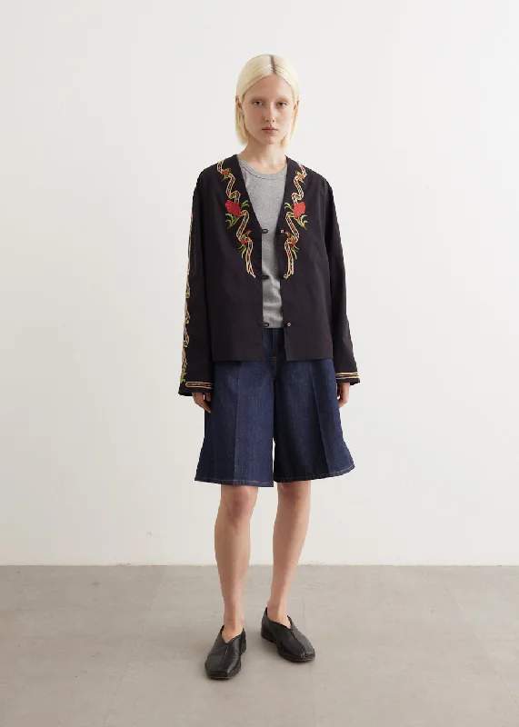 Chic Trends Unveiled Ribbon Hollyhock Jacket