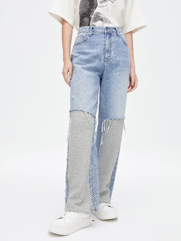 Embrace New Fashion Patchwork Jeans