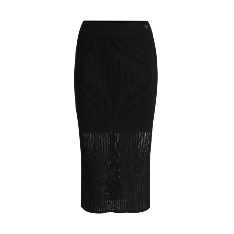 Urban Femme Streetwear Tube skirt with sheer crochet structure