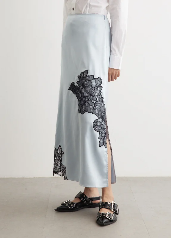 Timeless Elegance Satin Lace Skirt