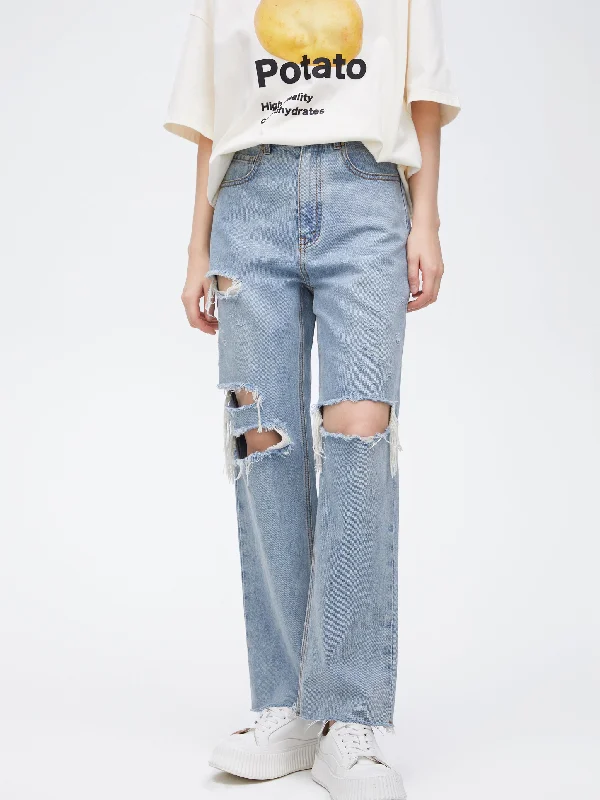 The Latest Trends Cool Ripped Tapered Jeans