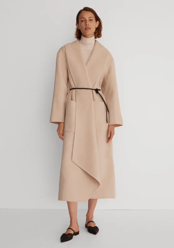 Cutting Edge Fashion Falls Wool Coat_Almond