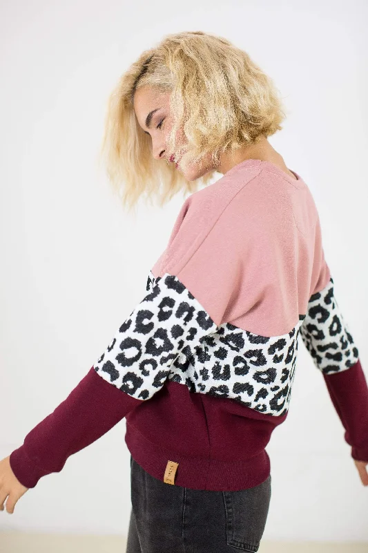 Discover Now Sweater Mia Rose Leo Burgundy