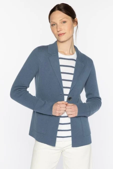 Fashion Forward Kinross Cashmere Notch Collar Cardigan