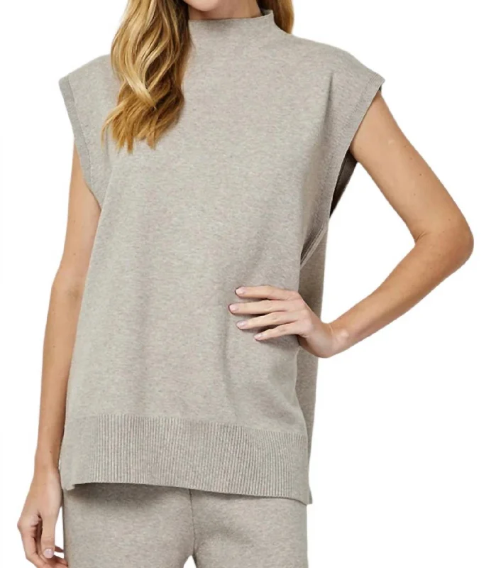 Shop Sales Among Others Sweater Top In Heather Grey