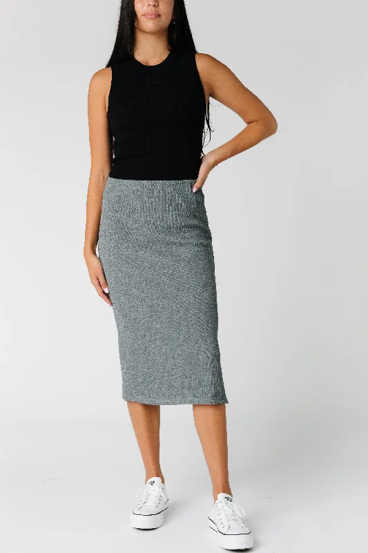 Exclusive Discounts Brass & Roe The Go To Skirt - Heather Grey