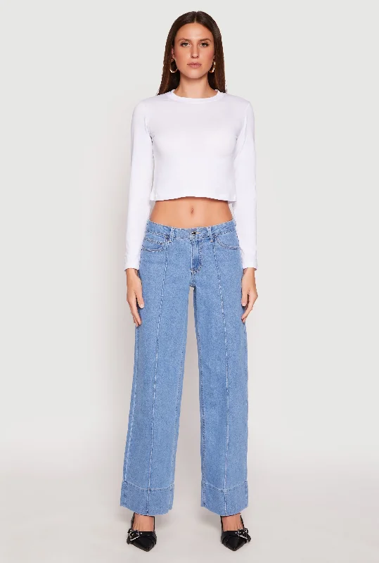 Stylish Savings Almost Famous Wide Leg Pintuck Jeans