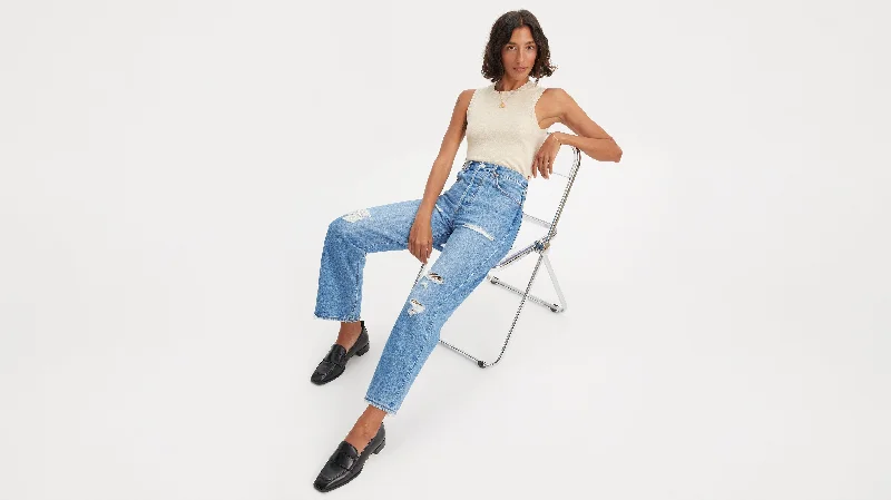 Disco - Inspired Retro Dance Look Levi's® Women's Ribcage Straight Ankle Jeans