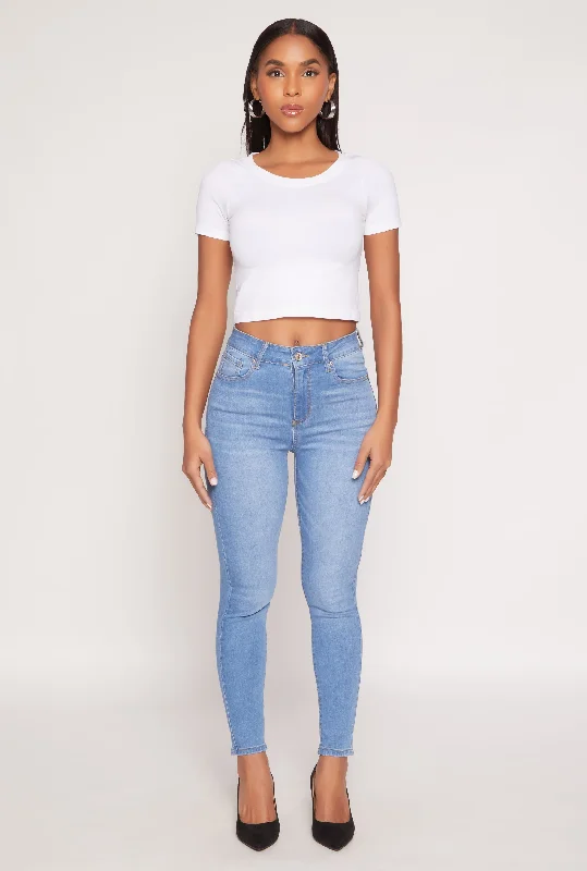 Update With Cottagecore Styles WAX Stretch High Waisted Skinny Jeans