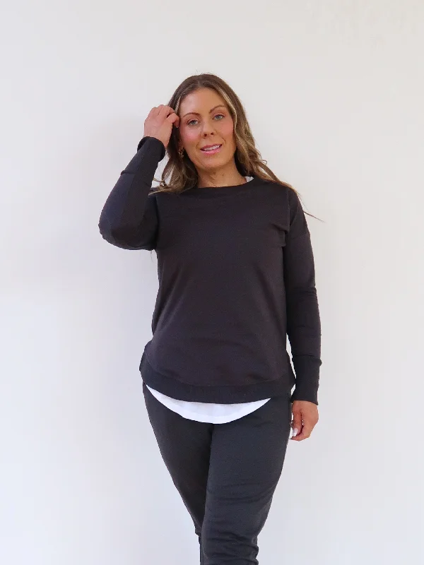 Massive Savings Lucy Crew Sweater - Gunmetal