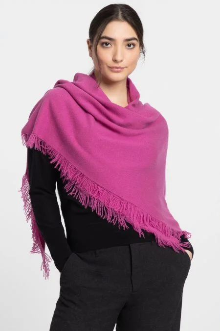 Your Timeless Wardrobe Awaits Kinross Cashmere Fringe Triangle Wrap