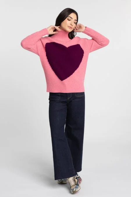 Vibrant Femme Fashion Kinross Cashmere Heart Funnel