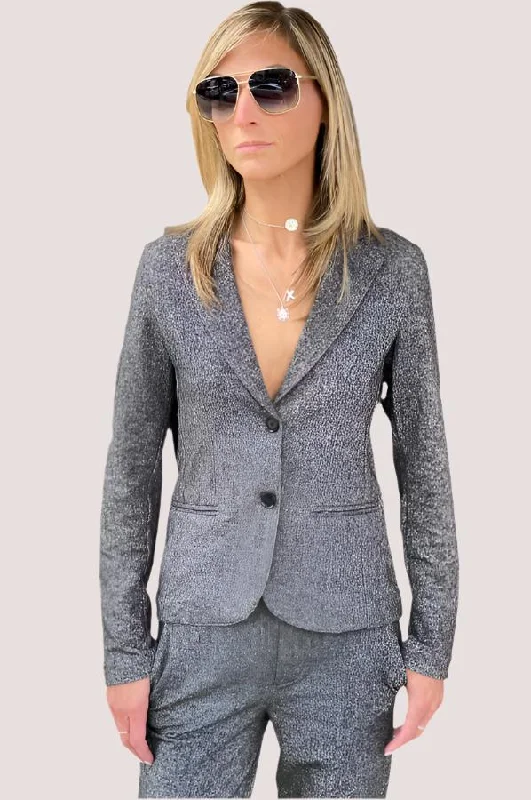 Chic Wardrobe Suit Jacket - Black Multi