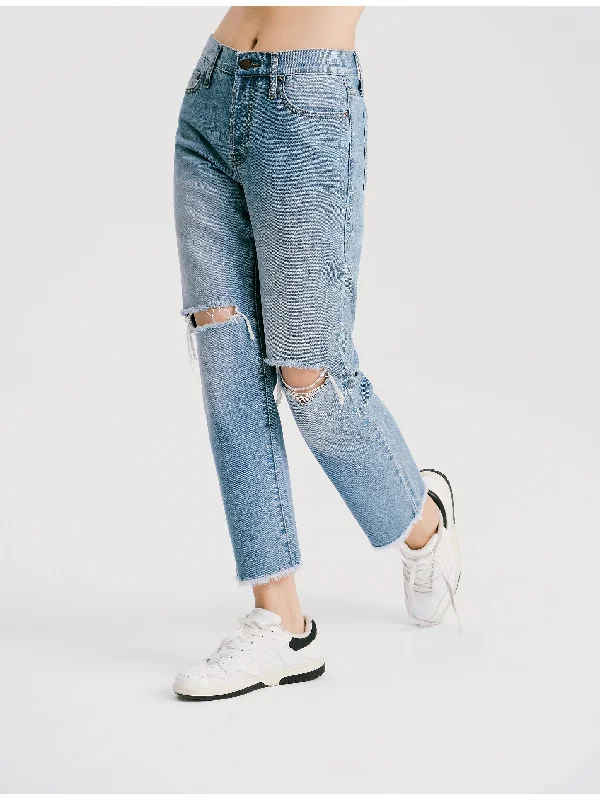 Trendy Aesthetics Torn Personality Jeans