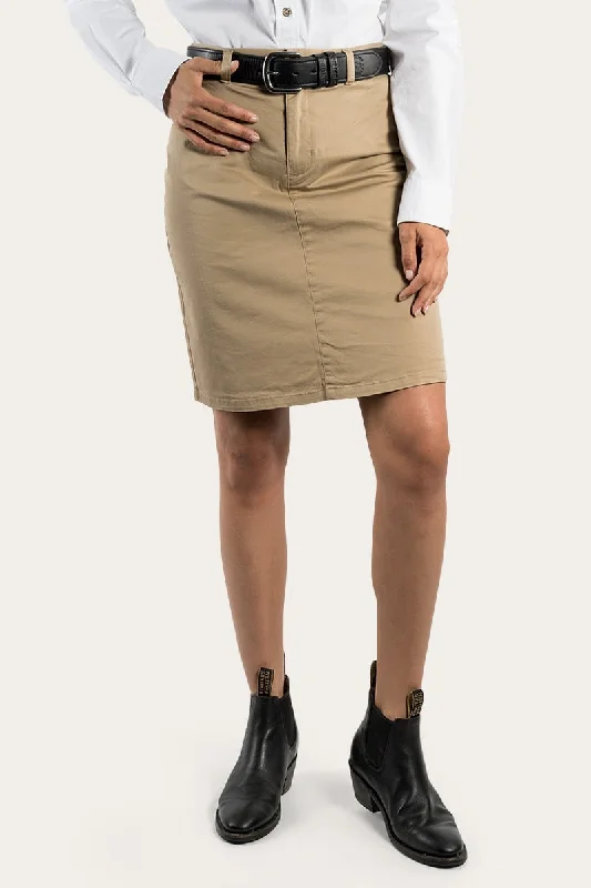 Fashion Forward, Function First Pippa Womens Chino Skirt - Clay