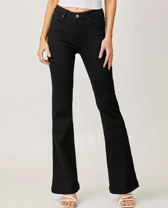 Today Only Risen Midrise Black Flare Jean