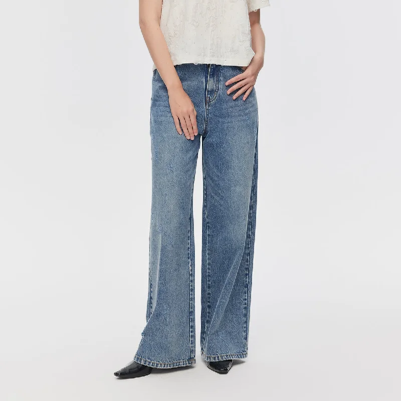 Step Ahead, Lead The Trend Vintage Blue Wide Leg Jeans