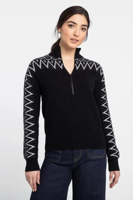 Chic Outfits Kinross Cashmere Alpine Qtr Zip Mock