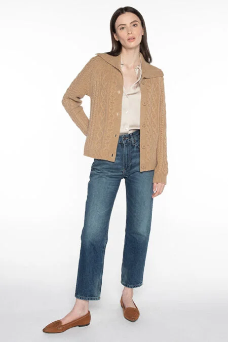 Festival Fashion Kinross Cashmere Luxe Cable Cardigan