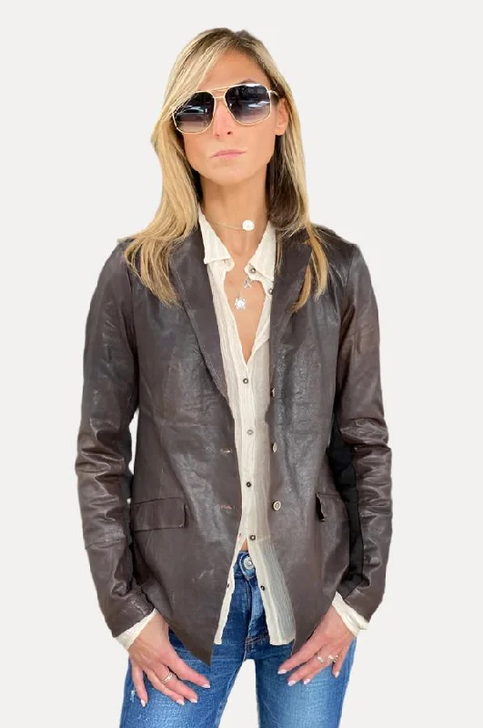 Timeless Elegance Leather Jacket - Brown