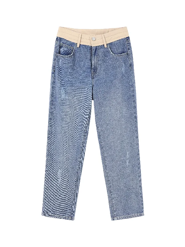 Flash Sale, Don't Miss Contrast Relaxed Jeans